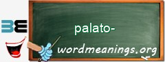WordMeaning blackboard for palato-